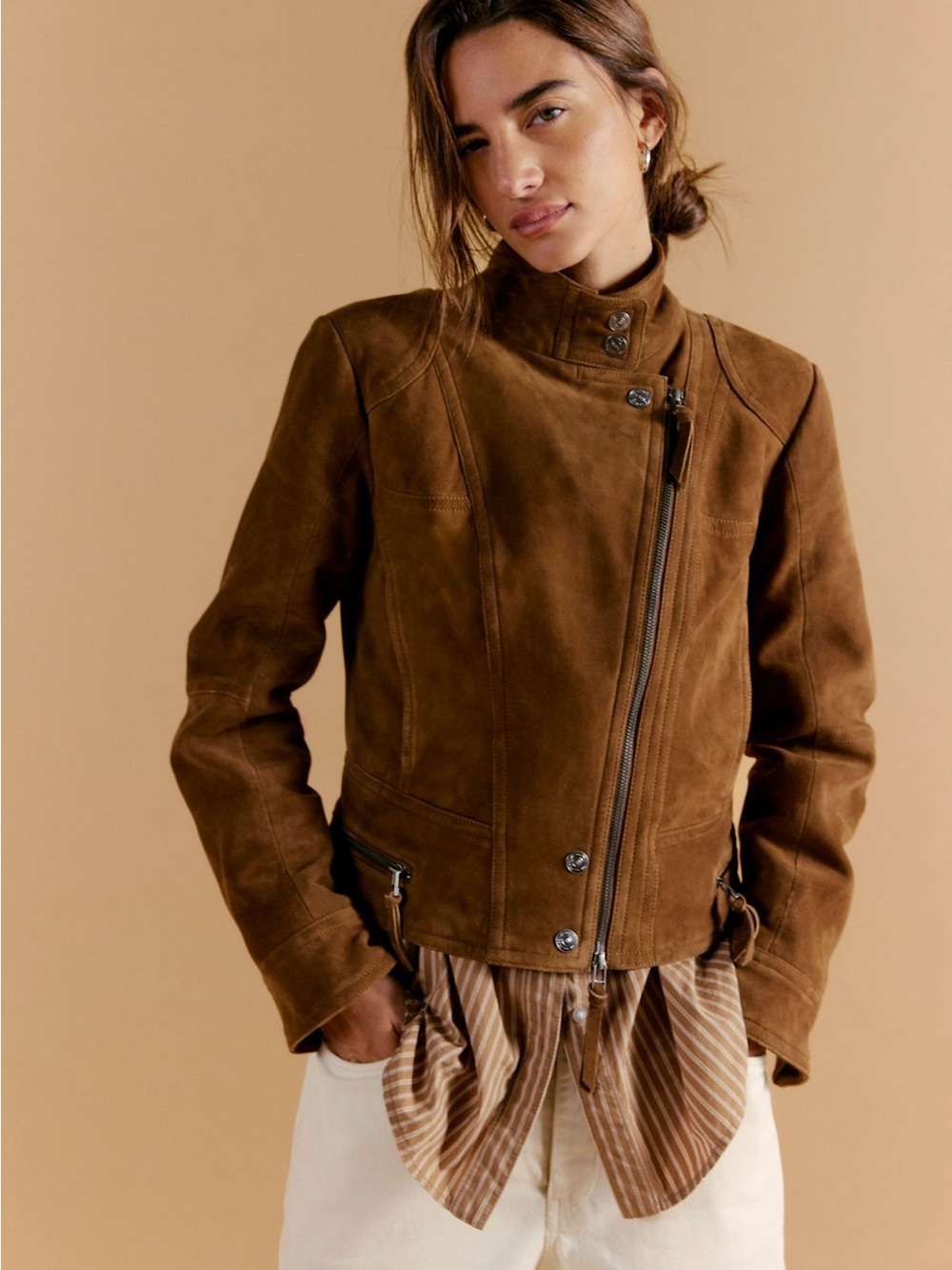 New we the free real suede jacket